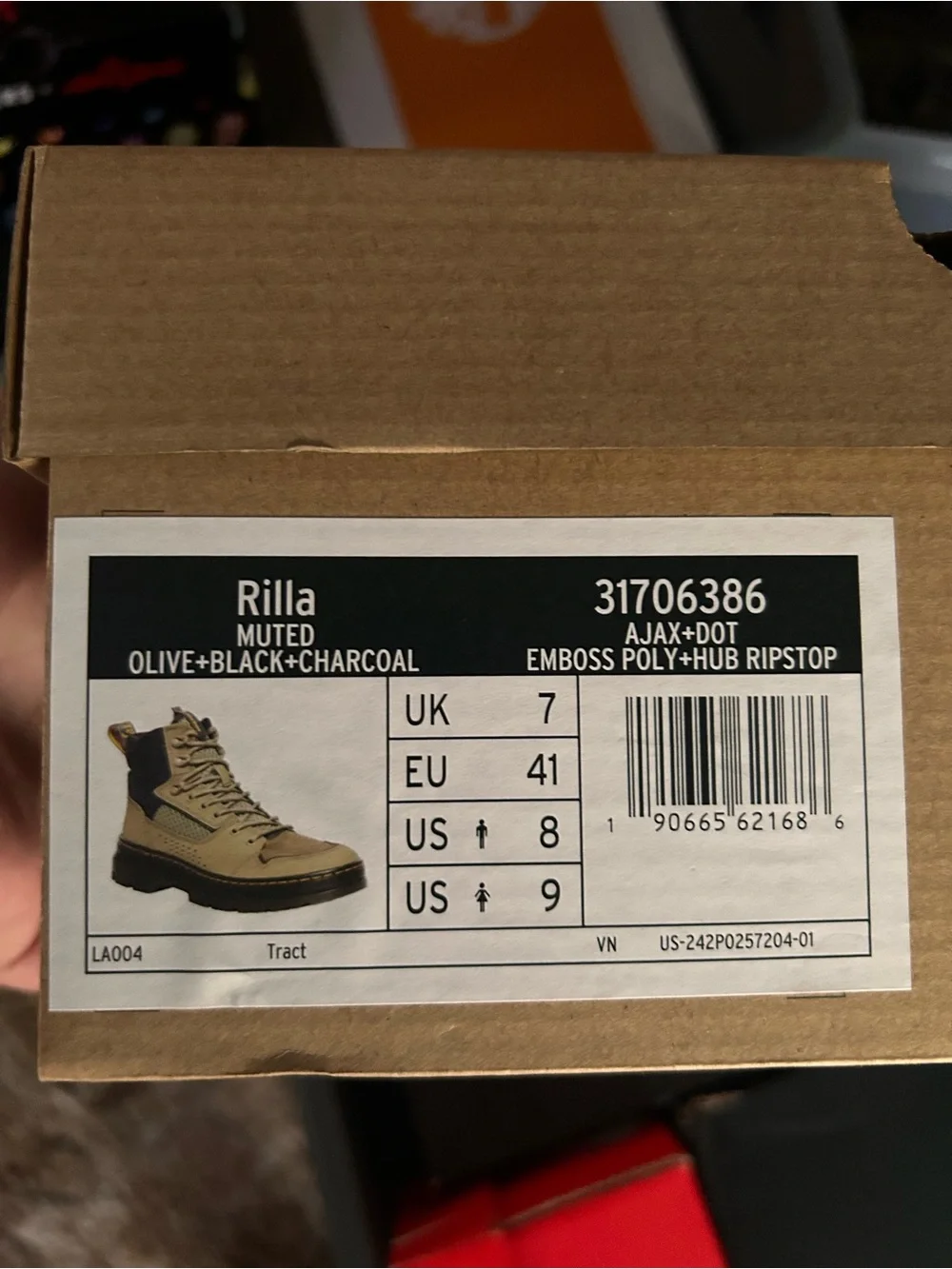 Dr. Martens Olive Green and Navy Combat Boots